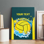 Custom Australia Water Polo 2024 Canvas Wall Art Aussie Shark National Color Version