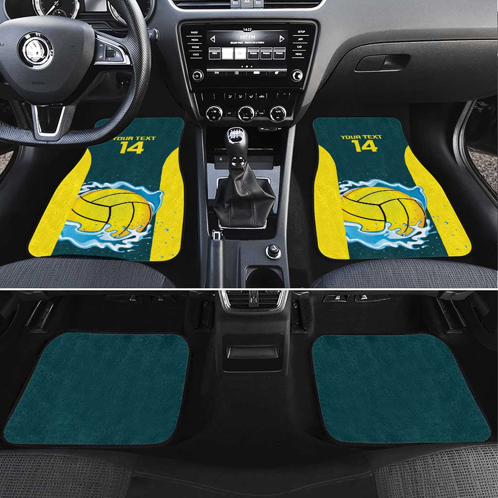 Custom Australia Water Polo 2024 Car Mats Aussie Shark National Color Version