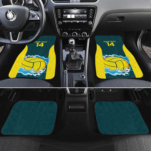 Custom Australia Water Polo 2024 Car Mats Aussie Shark National Color Version