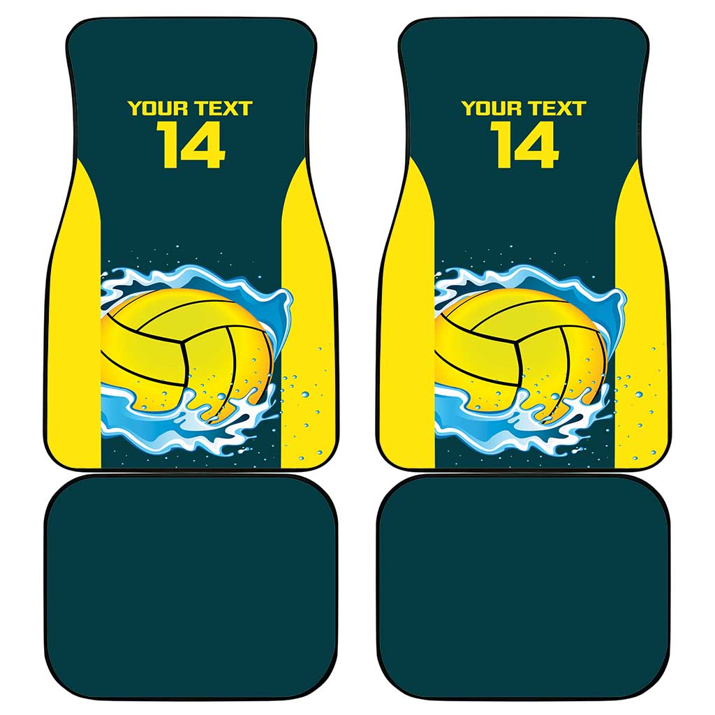 Custom Australia Water Polo 2024 Car Mats Aussie Shark National Color Version