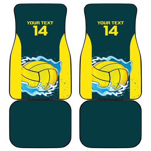 Custom Australia Water Polo 2024 Car Mats Aussie Shark National Color Version