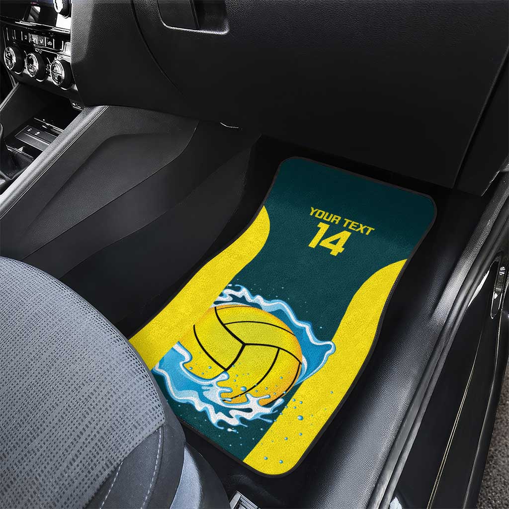 Custom Australia Water Polo 2024 Car Mats Aussie Shark National Color Version
