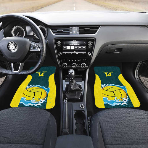 Custom Australia Water Polo 2024 Car Mats Aussie Shark National Color Version