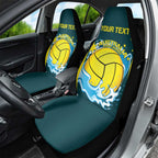 Custom Australia Water Polo 2024 Car Seat Cover Aussie Shark National Color Version