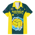 Custom Australia Water Polo 2024 Family Matching Mermaid Dress and Hawaiian Shirt Aussie Shark National Color Version