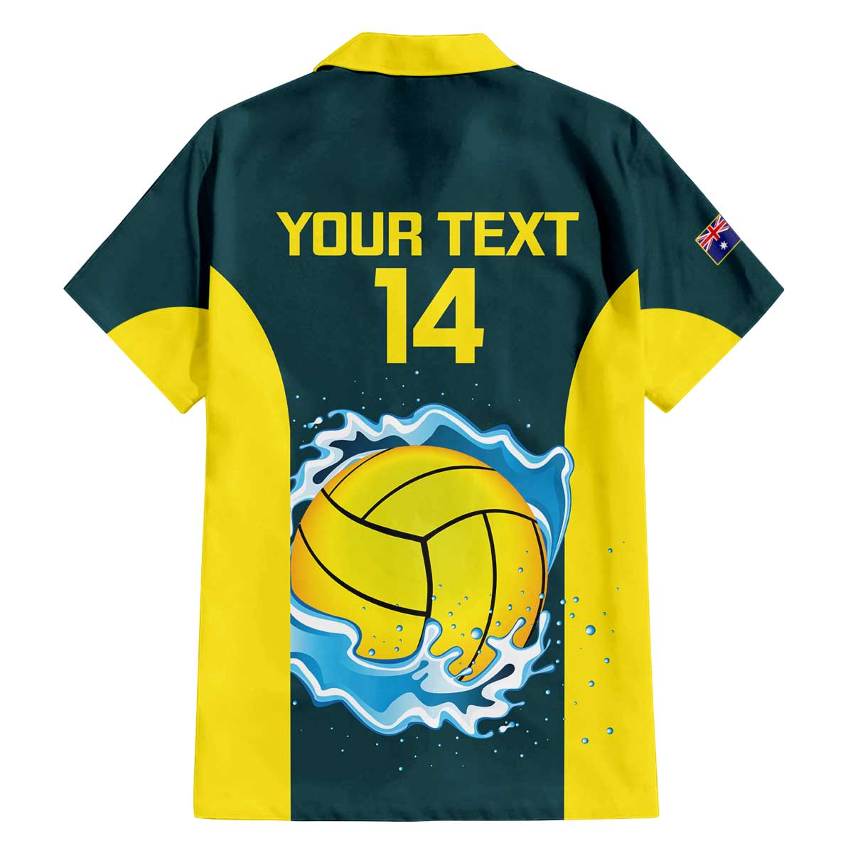 Custom Australia Water Polo 2024 Family Matching Off Shoulder Short Dress and Hawaiian Shirt Aussie Shark National Color Version