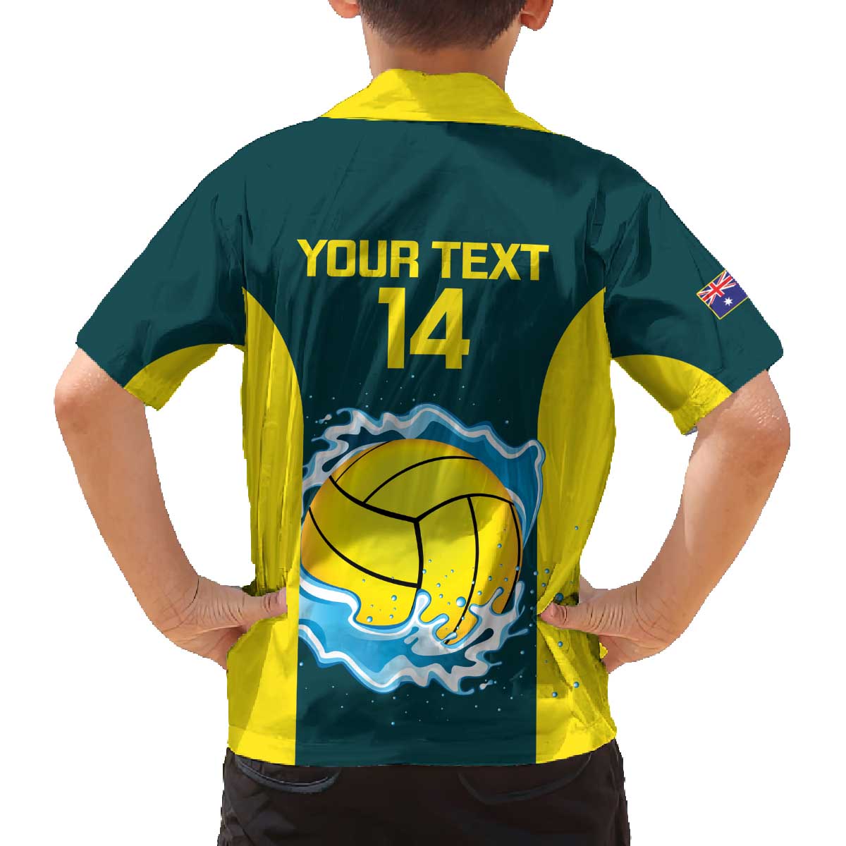 Custom Australia Water Polo 2024 Family Matching Puletasi and Hawaiian Shirt Aussie Shark National Color Version