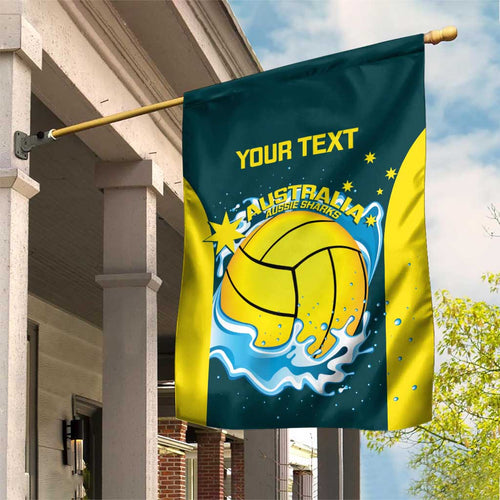 Custom Australia Water Polo 2024 Garden Flag Aussie Shark National Color Version