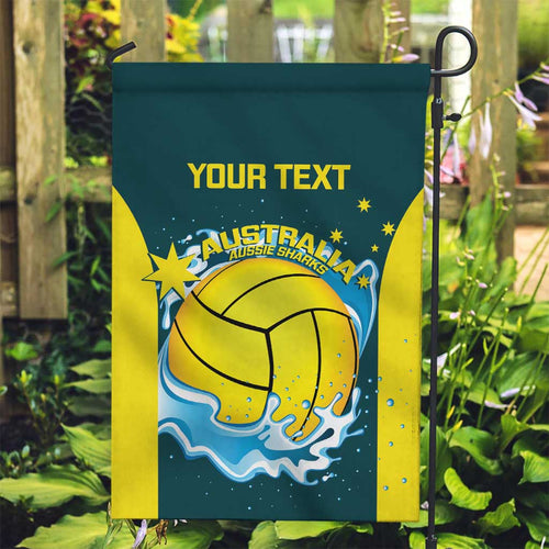 Custom Australia Water Polo 2024 Garden Flag Aussie Shark National Color Version