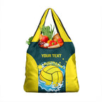 Custom Australia Water Polo 2024 Grocery Bag Aussie Shark National Color Version