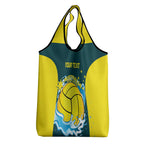 Custom Australia Water Polo 2024 Grocery Bag Aussie Shark National Color Version