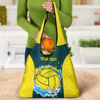 Custom Australia Water Polo 2024 Grocery Bag Aussie Shark National Color Version