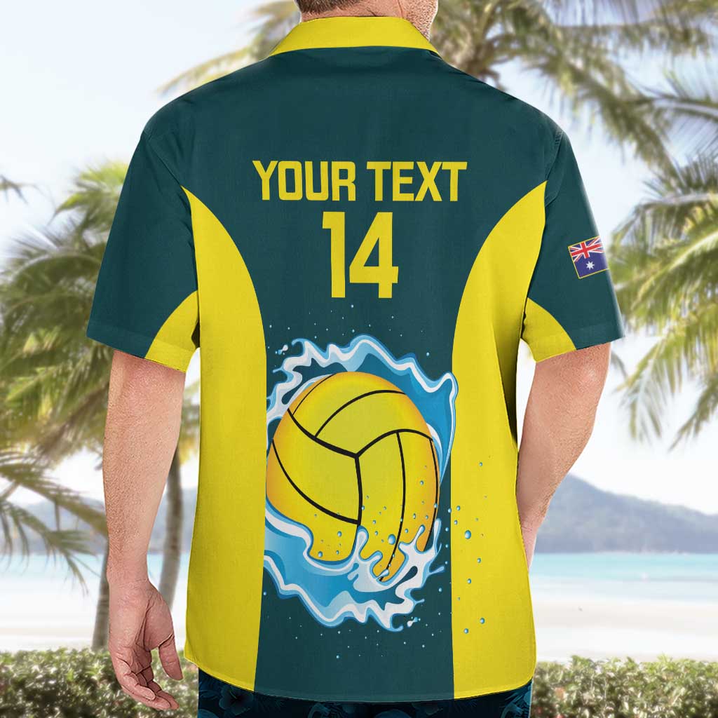 Custom Australia Water Polo 2024 Hawaiian Shirt Aussie Shark National Color Version
