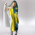 Custom Australia Water Polo 2024 Hooded Blanket Aussie Shark National Color Version