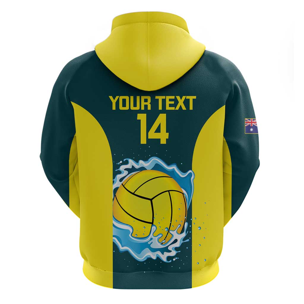 Custom Australia Water Polo 2024 Hoodie Aussie Shark National Color Version