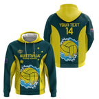 Custom Australia Water Polo 2024 Hoodie Aussie Shark National Color Version