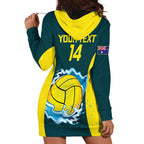 Custom Australia Water Polo 2024 Hoodie Dress Aussie Shark National Color Version
