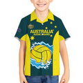 Custom Australia Water Polo 2024 Kid Hawaiian Shirt Aussie Shark National Color Version