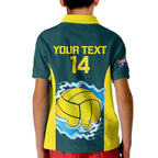 Custom Australia Water Polo 2024 Kid Polo Shirt Aussie Shark National Color Version