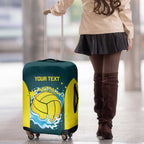 Custom Australia Water Polo 2024 Luggage Cover Aussie Shark National Color Version