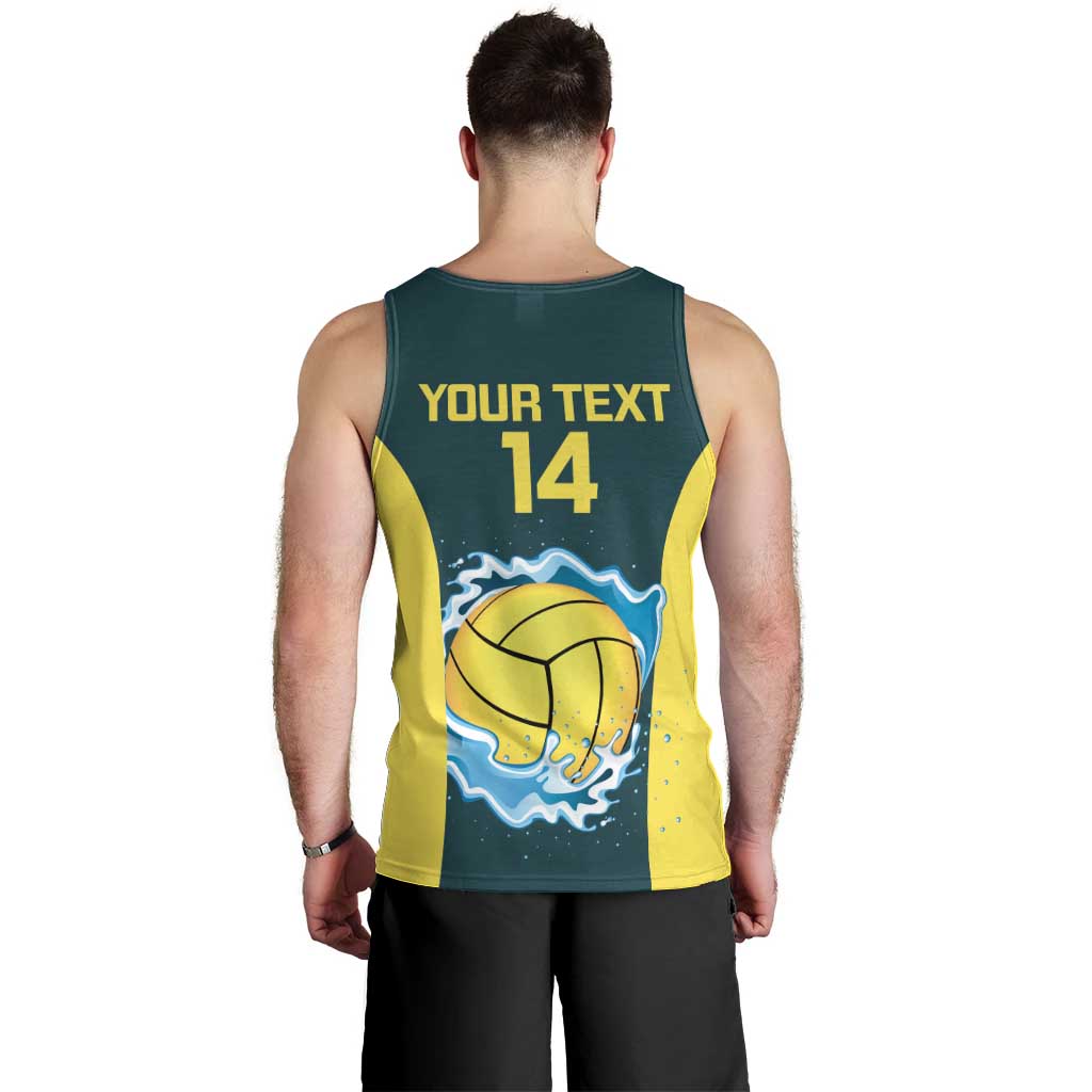 Custom Australia Water Polo 2024 Men Tank Top Aussie Shark National Color Version
