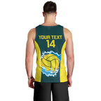 Custom Australia Water Polo 2024 Men Tank Top Aussie Shark National Color Version