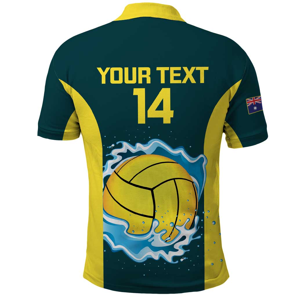Custom Australia Water Polo 2024 Polo Shirt Aussie Shark National Color Version