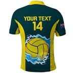 Custom Australia Water Polo 2024 Polo Shirt Aussie Shark National Color Version