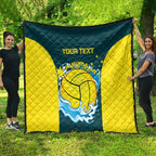 Custom Australia Water Polo 2024 Quilt Aussie Shark National Color Version