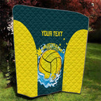 Custom Australia Water Polo 2024 Quilt Aussie Shark National Color Version