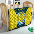Custom Australia Water Polo 2024 Quilt Aussie Shark National Color Version