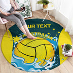 Custom Australia Water Polo 2024 Round Carpet Aussie Shark National Color Version