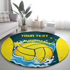 Custom Australia Water Polo 2024 Round Carpet Aussie Shark National Color Version