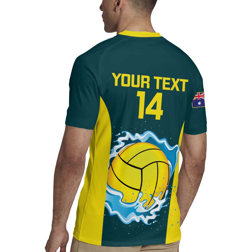 Custom Australia Water Polo 2024 Rugby Jersey Aussie Shark National Color Version