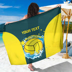 Custom Australia Water Polo 2024 Sarong Aussie Shark National Color Version