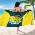 Custom Australia Water Polo 2024 Sarong Aussie Shark National Color Version
