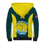Custom Australia Water Polo 2024 Sherpa Hoodie Aussie Shark National Color Version