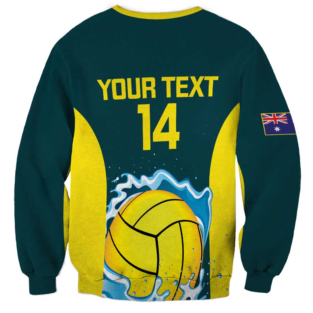 Custom Australia Water Polo 2024 Sweatshirt Aussie Shark National Color Version