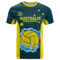 Custom Australia Water Polo 2024 T Shirt Aussie Shark National Color Version