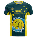 Custom Australia Water Polo 2024 T Shirt Aussie Shark National Color Version