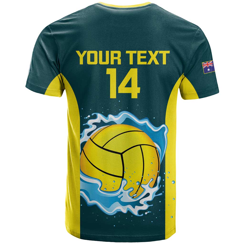 Custom Australia Water Polo 2024 T Shirt Aussie Shark National Color Version