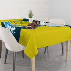 Custom Australia Water Polo 2024 Tablecloth Aussie Shark National Color Version