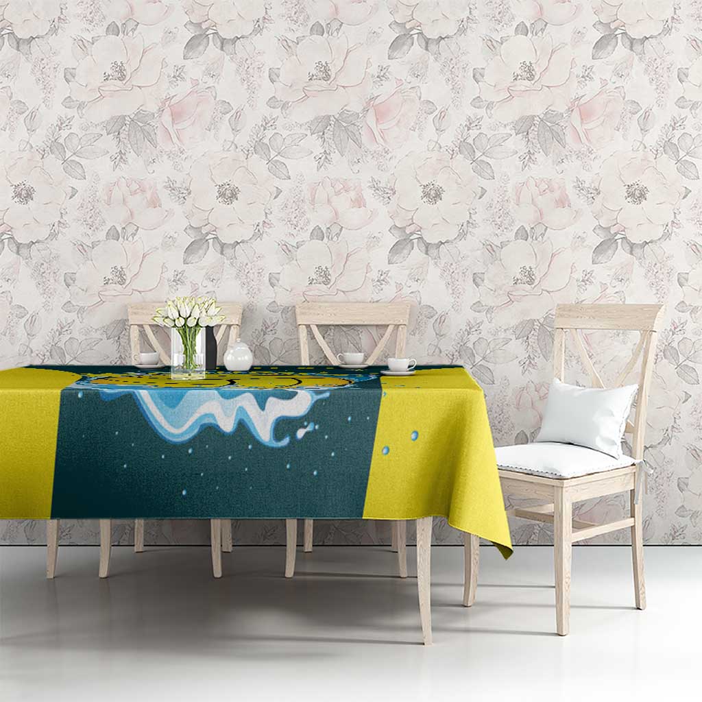 Custom Australia Water Polo 2024 Tablecloth Aussie Shark National Color Version