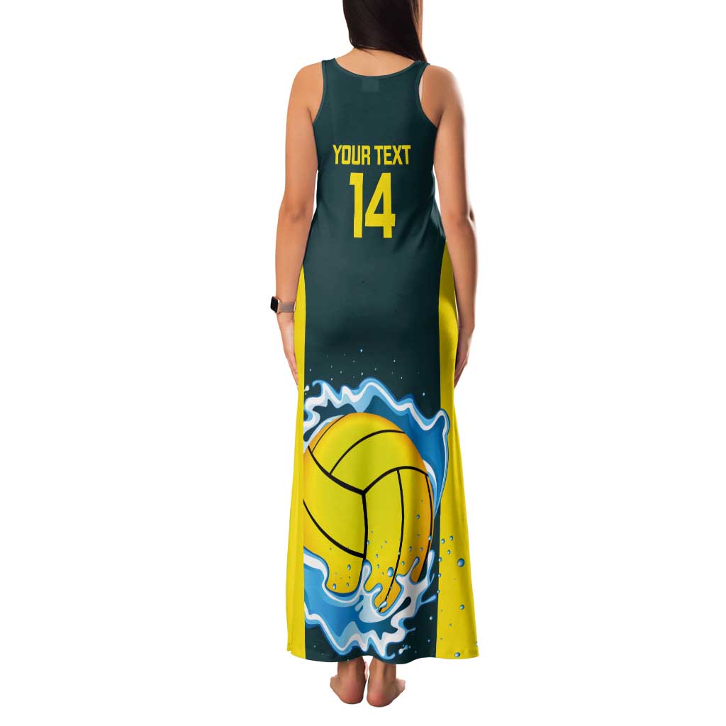 Custom Australia Water Polo 2024 Tank Maxi Dress Aussie Shark National Color Version