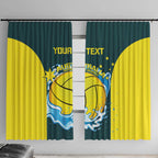 Custom Australia Water Polo 2024 Window Curtain Aussie Shark National Color Version