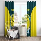 Custom Australia Water Polo 2024 Window Curtain Aussie Shark National Color Version