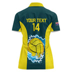 Custom Australia Water Polo 2024 Women Polo Shirt Aussie Shark National Color Version