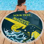 Custom Australia Water Polo 2024 Beach Blanket Aussie Stingers Kangaroo Sporty Version