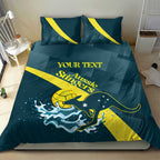 Custom Australia Water Polo 2024 Bedding Set Aussie Stingers Kangaroo Sporty Version
