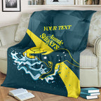 Custom Australia Water Polo 2024 Blanket Aussie Stingers Kangaroo Sporty Version
